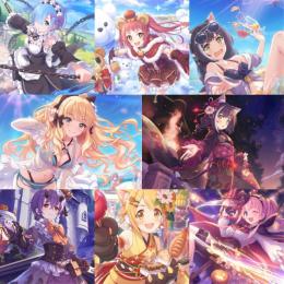 リセマラ 正月キャル 正月ヒヨリ 水着サレン 水着キャル レム フェス限6種