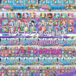 5周年キャラアイリス以外(水着蒼の王あり)コンプ黒の後継者、環境トップキャラ多数強垢