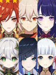 🌸(原神）Asia 💫★5×6マーヴィカ➕雷電將軍➕楓原万葉➕ナヒーダ➕夜蘭➕ 神里綾華