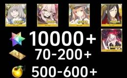 【画像の所持】聖晶石10000-19999個+果実500-600個+呼符70-200枚+その他