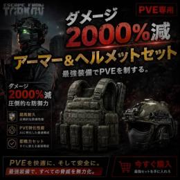 PVE　Boreas攻略に！ ダメージ2000％減アーマーとヘルメットセット