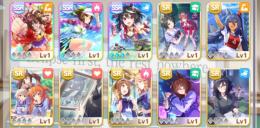 リセマラ　SSR7枚(3種)　キタサンブラック3凸、アイネスフウジン1凸、エルコンドルパサー
