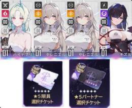 ハイデマリ+セレニエル1凸+チズル+⭐5選択チケット2枚