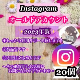 【2023年作成】Instagram オールドアカウント×20個 (安心の凍結保証付き)