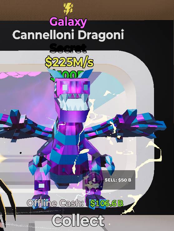 STEAL THE BRAINROT】超激レア 変異付き Galaxy ドラゴン 225M