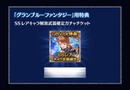 グラブル 「SSレアキャラ解放武器確定ガチャチケット」シリアルコード (ベアトリクス購入特典)