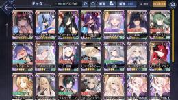 指揮官Lv105↑　ドッグ容量600↑　UR艦19種所持　L2Dスキン5種所持