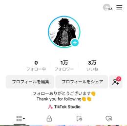 【収益化済み💰】フォロワー数1万↑いいね数3万↑TikTokアカウント📸