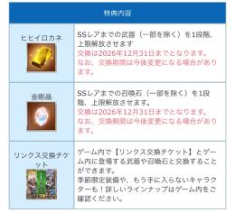 リンクスメイトスター特典