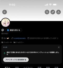 X032｜日常・量産型系Xアカウント｜2026年開設｜14フォロワー｜ポスト268件