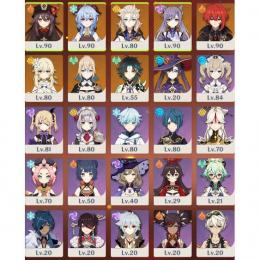 【ちー笹様専用】星5キャラ8種(25体)胡桃1凸 甘雨4凸 アルベド4凸 刻晴4凸 ディルック2凸