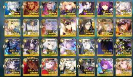 【さらに値下げ】引退垢　☆5鯖74体　課金額200万越えアカウント　黒聖杯/カレスコ完凸他多数所持