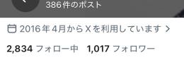 🔥フォロワー1017人🔥2016年4月作成、シャドウバン無し‼️