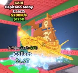 【Steal a Brainrot】gold Capitano Moby