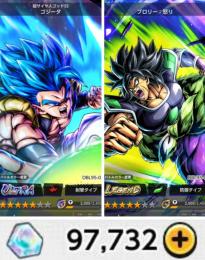 【Android/刻の結晶97700個↑】8周年ゴジータブルー&8周年ブロリー共存！【初期垢】