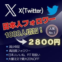 凍結過去なし◎【🇯🇵日本人フォロワー】一番人気🔅1000人増加 価格2800円🌱