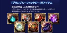 ルシファー購入特典「終末の神器 Lv230解放セット」シリアルコード　ヴァーサス　シリアル　グラブル