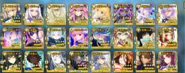 廃課金 星5宝具5鯖16騎 人権サポーター完備 黒聖杯完凸LV100有り 聖晶石700↑
