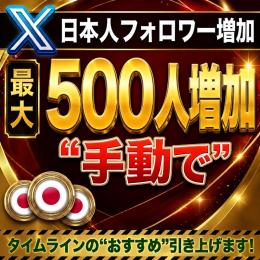 【完全手動】🇯🇵日本人フォロワー500人増加