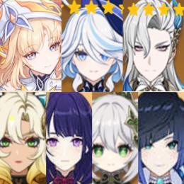 🌸(原神）Asia🌙★5×8ニコ➕シロネン➕フリーナ➕ヌヴィレット➕雷電將軍➕夜蘭➕ナヒーダ➕宵宫