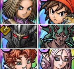 大魔王完凸，イレブン完凸＋2，天地雷鳴士マリベル4凸，ドレアム4凸，エイト2凸，ロザリー3凸