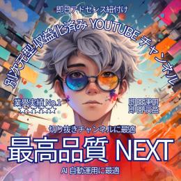 登録者数100,000人【最高品質NEXT】収益化済みYouTubeチャンネル【即日譲渡】