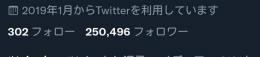 フォロワー250496人 アカウント