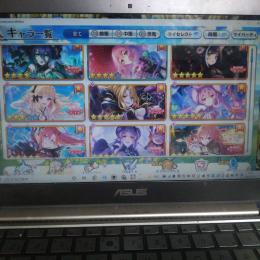 総戦力400万↑、フェス限コンプ、キャラ数152体、ジュエル67743個、秘石3457個