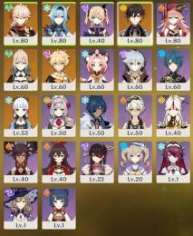 ユーザー名未設定　☆5エウルア+松韻　楓原万葉　鍾離1凸　神里綾華など