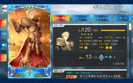 石500⤴★5 110種189体 ギルガメッシュ宝具5：Lv120・モルガンLv120