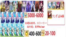 【画像の所持】聖晶石5000-6000個+果実400-600個+呼符20-100個+その他