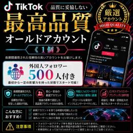 最高品質オールドアカウント《1個》【品質に妥協しない】外国人フォロワー500人付き