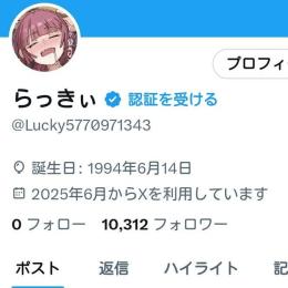 【値下げ中】Twitterアカウント フォロワー10000人 高インプレッション 高いいね