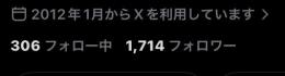 【2012年製】1710人超えフォロワー Xアカウント