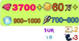 鹿児島鯖 ダイヤ3700-4000個+キューブ900-1000個+60万資金+高速建造700