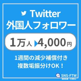 【1人あたり0.4円】多国籍外国人フォロワー1万人増加