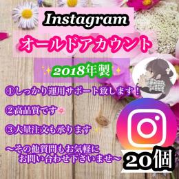 【2018年作成】Instagram オールドアカウント×20個 (安心の凍結保証付き)