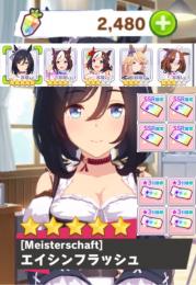 ⭐️５完凸！エイシンフラッシュ。メイショウドトウ。水着スペシャルウィーク。ゴールドシチー