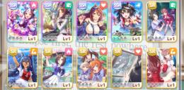 リセマラ　SSR6枚(4種)　キタサンブラック2凸、スーパークリーク、ファインモーション、他