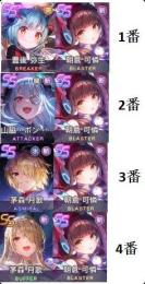 1番：豊後弥生(ユニゾン)+朝倉可憐(ユニゾン)+クオーツ70000~90000個 