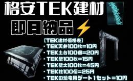 【ASA公式PvE】激安✨TEK建材・建造物・資源など✨（即日納品⚡）