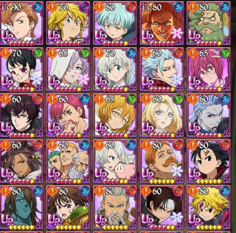 刻印装備複数 背信者メリオダス フェスキング フェスサリエル他多数 ダイヤ750個 グラクロ ゲームクラブ