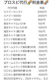 プロスピエナジーカンストなど
