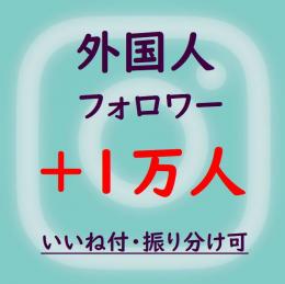 インスタフォロワー・振り分け可【外国人】1万人・いいね200＆保証付き ★小幅減少