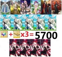 オルガマリー宝具5+黒聖杯4枚+サポート4~5体+（呼符×3+石=5700）アカウント 