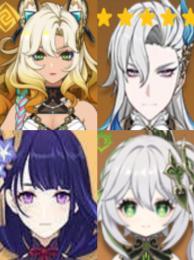 ⭐️最安值（原神）🔥★5×4シロネン+ヌヴィレット➕雷電將軍➕ナヒーダ、冒険者ラン10