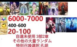 【画像の所持】聖晶石6000～7000個、果実400～600低在庫,特別召喚未使用,即時対応