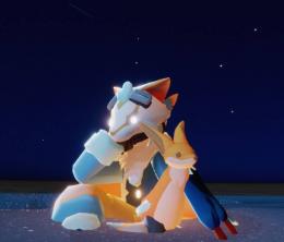 サブ垢等に/キツネリュック/イタチ面/襟巻きケープ