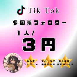 【Tik Tok】多国籍フォロワー1000人増やします！【減少保証付き・振り分け対応あり】