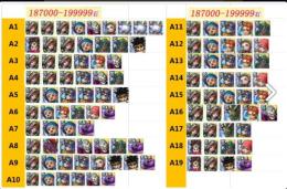 ジェム187000-199000個+ダークドレアム/セラフィ/ダイ+Sキャラ合計15-20体